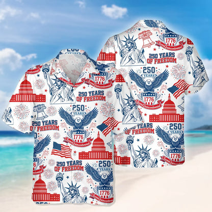 Personalized 250 Years Of Freedom America Hawaiian Shirt