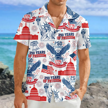 Personalized 250 Years Of Freedom America Hawaiian Shirt