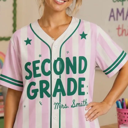 Personalized School Baseball Jersey – Custom Mascot Teacher Gift