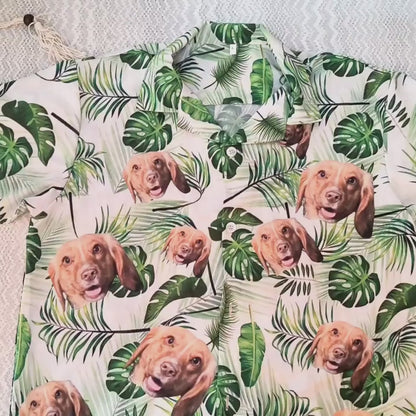 Personalized Hawaiian Shirt, Custom Face Tropical Shirt, Matching Family Beach Holiday Gift
