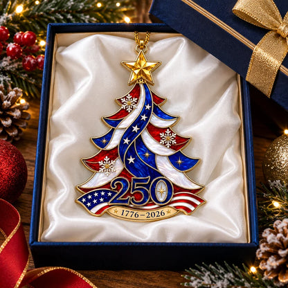 1776–2026 American Flag Christmas Tree Decoration