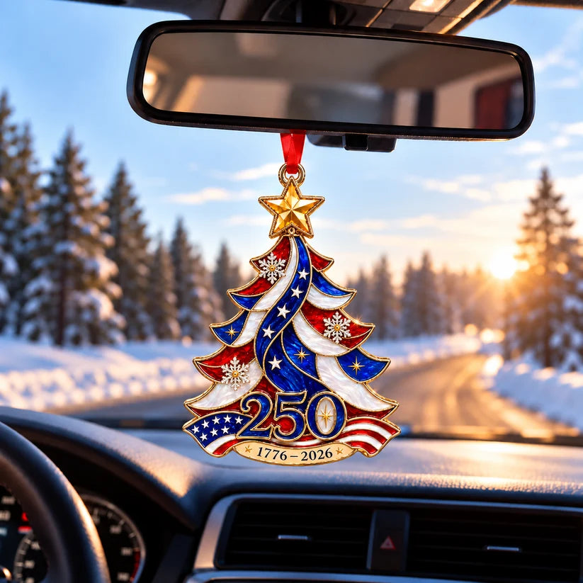 1776–2026 American Flag Christmas Tree Decoration